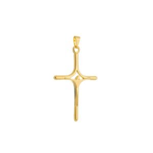 Pingente Dourado Crucifixo